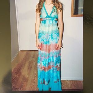 Vintage floor length gown, size 4, multicolor, Sue Wong